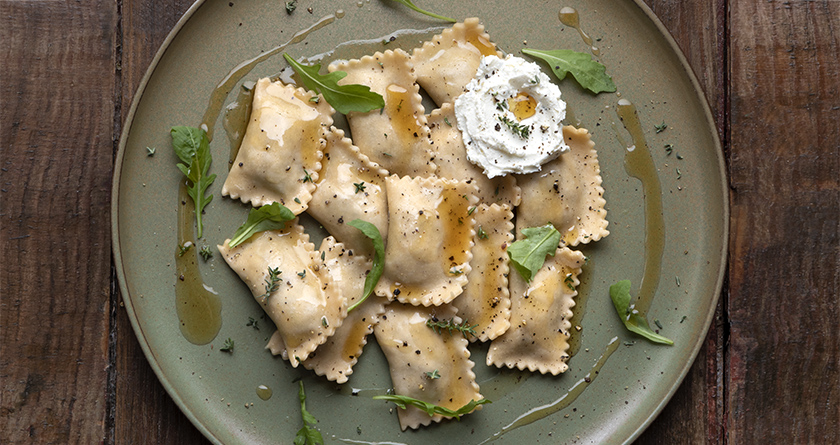 Homemade Mushroom Agnolotti With Brown Butter Beurre Noisette Akis